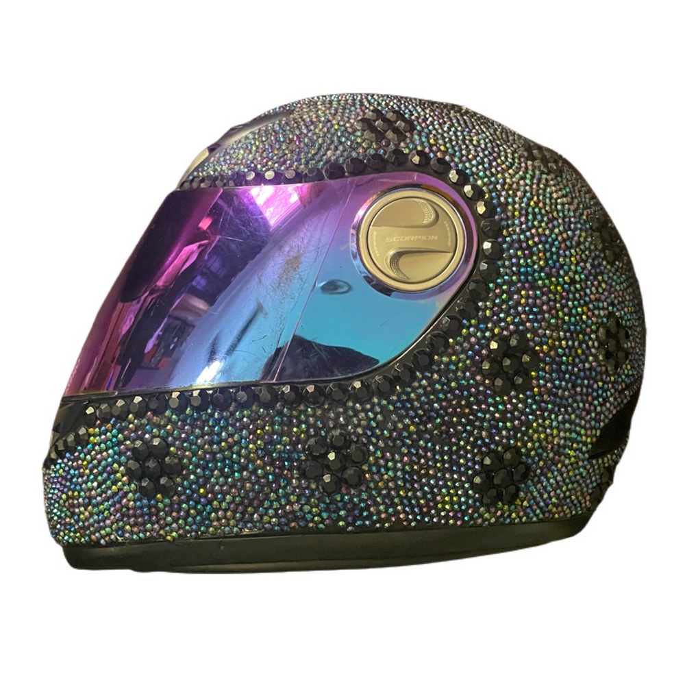 Full-face Rhinestone Scorpion Motorcycle Helmet